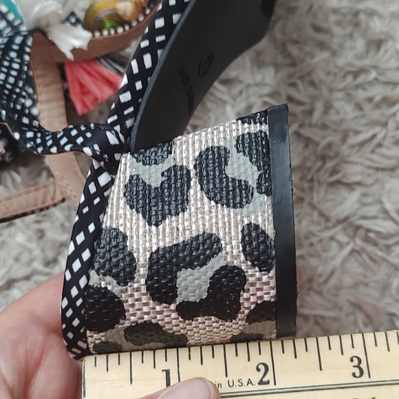 Betsey Johnson DYNAH Embellished Sandals Heels Shoes Tassel Shells Size 7 - Picture 11 of 11